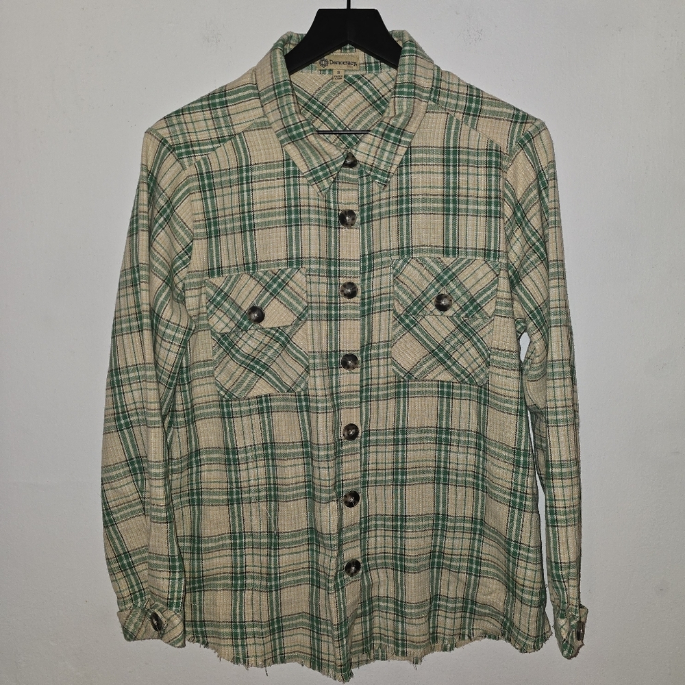Democracy Button Down Top